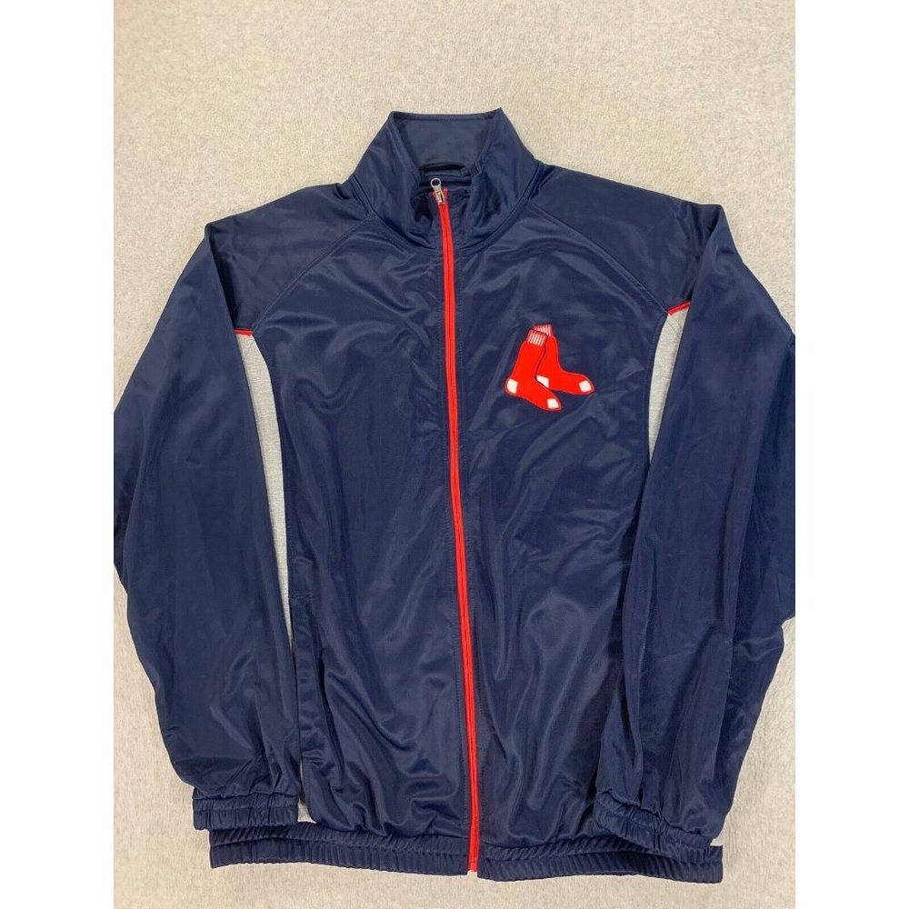 Boston Red Sox MLB Satin Full Zip Dugout Jacket‎ (Men's XL) Blue
